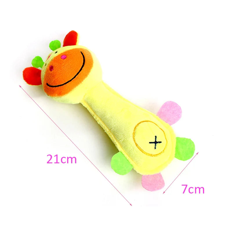 Durable Plush Dog Toy with Squeaker - Animal Shape for Small Breeds