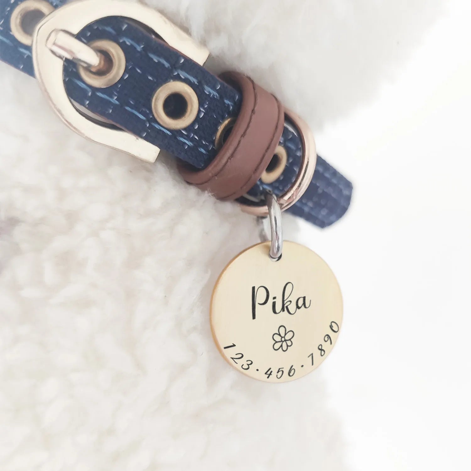 Custom Engraved Pet ID Tag – Personalized Collar Charm for Dogs & Cats