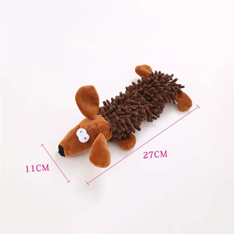 Durable Plush Dog Toy with Squeaker - Animal Shape for Small Breeds
