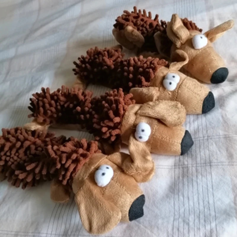 Durable Plush Dog Toy with Squeaker - Animal Shape for Small Breeds