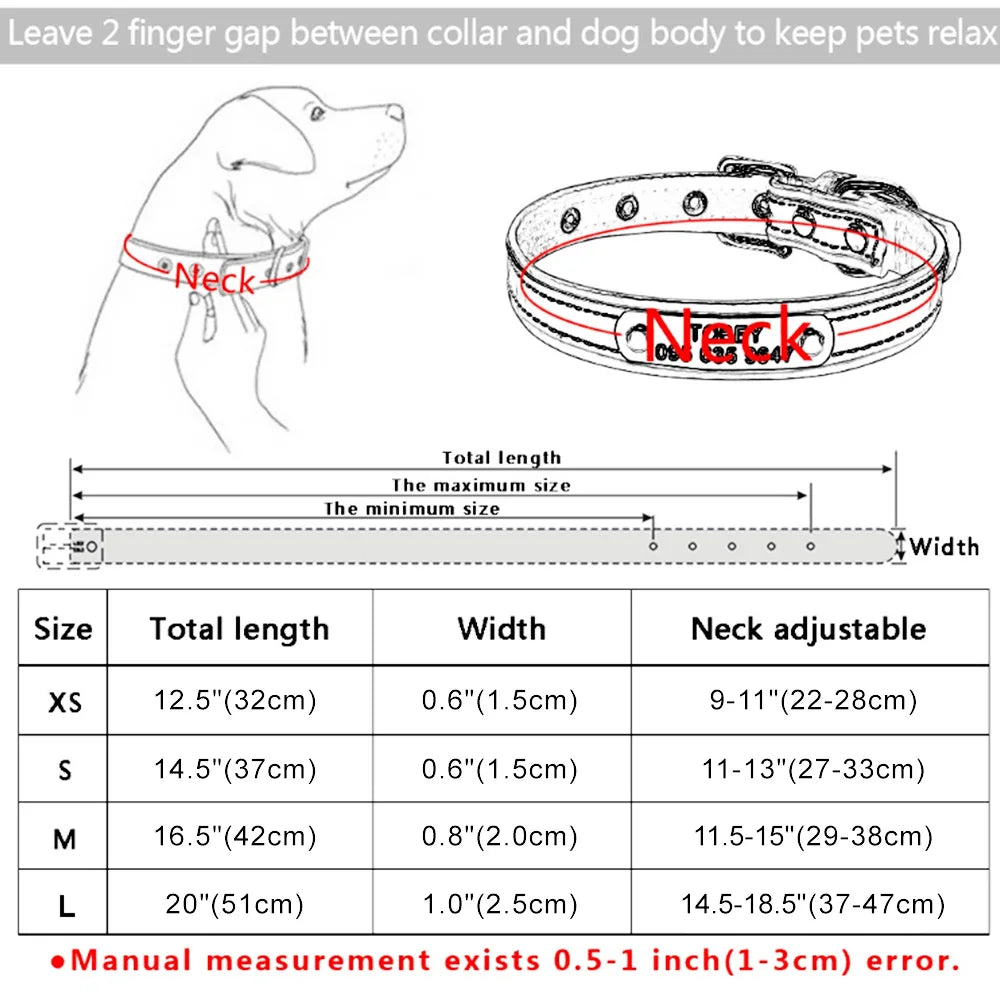 Adjustable Personalized Dog Collar