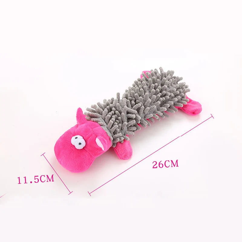 Durable Plush Dog Toy with Squeaker - Animal Shape for Small Breeds