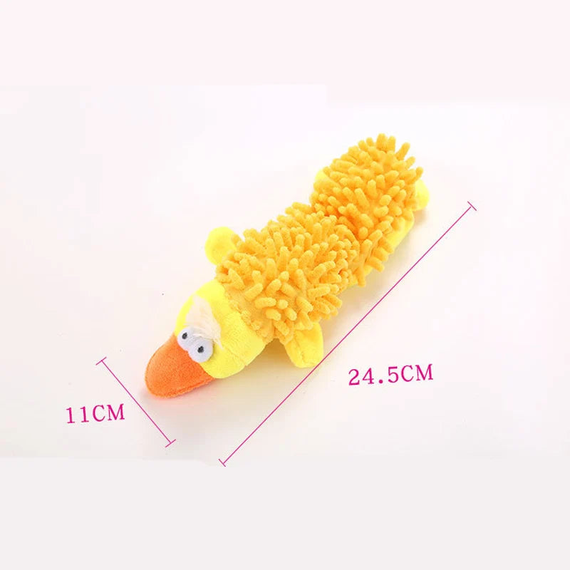 Durable Plush Dog Toy with Squeaker - Animal Shape for Small Breeds