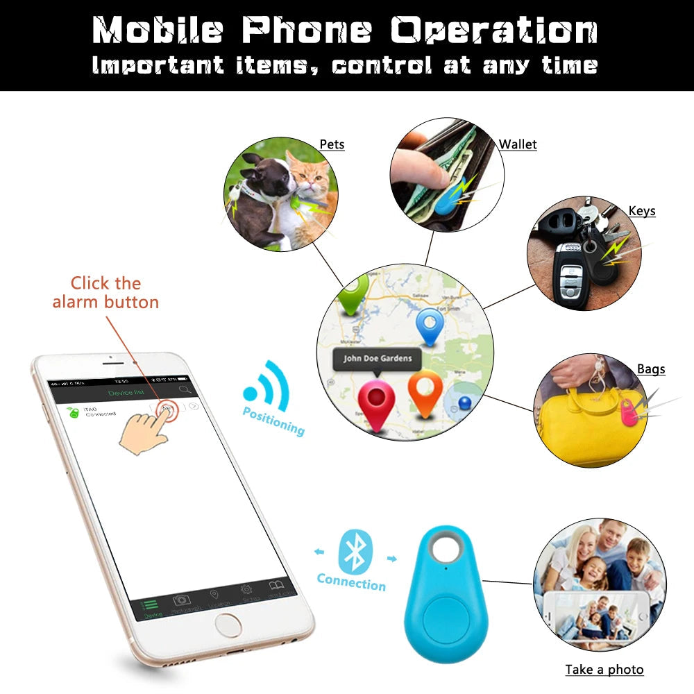 GPS Tracker Smart Key Finder Locator for Pets