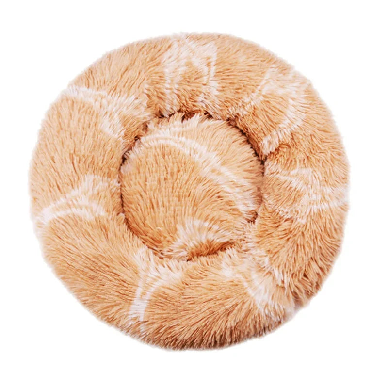 40-90cm Round Plush Pet Bed – Soft, Warm Dog & Cat House