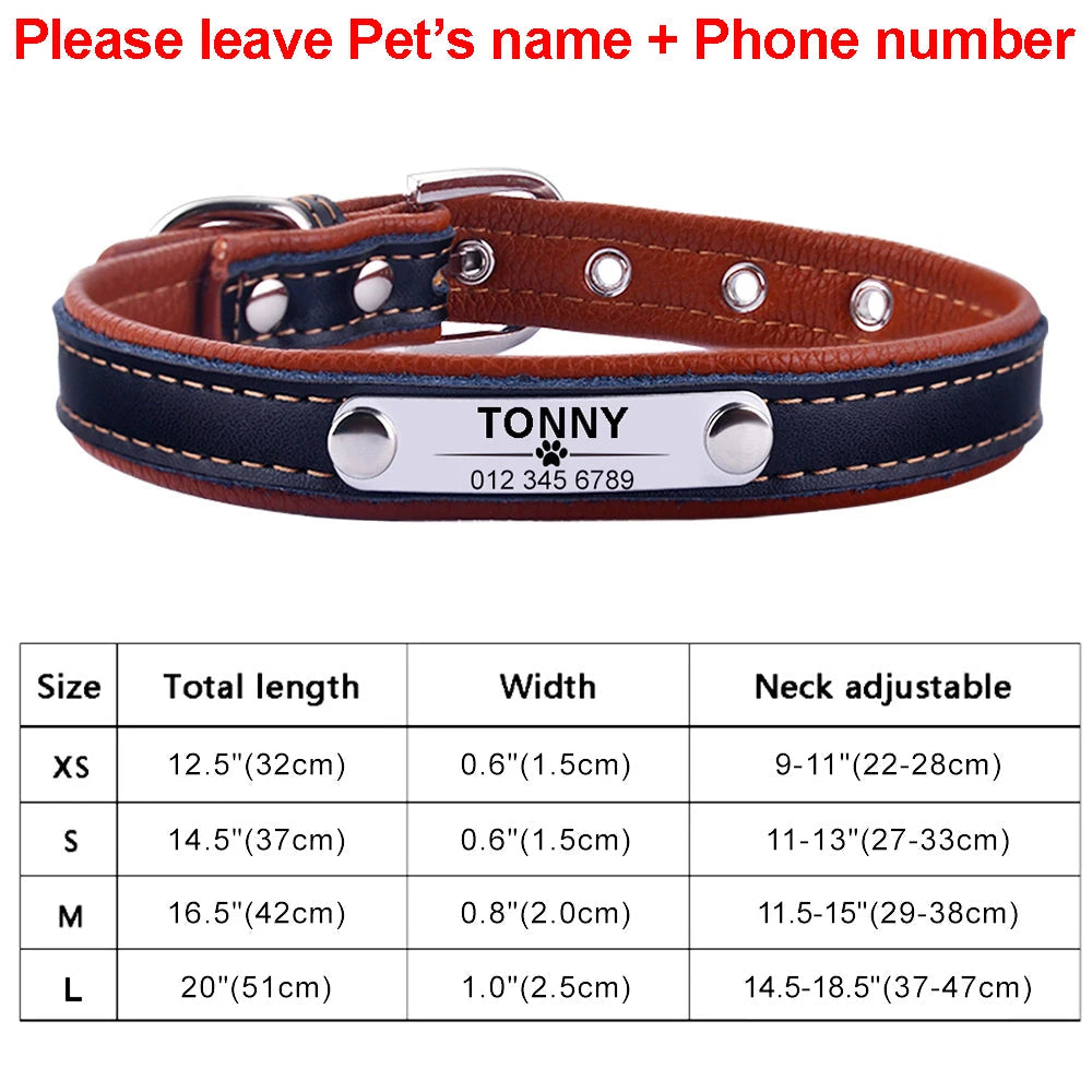 Adjustable Personalized Dog Collar