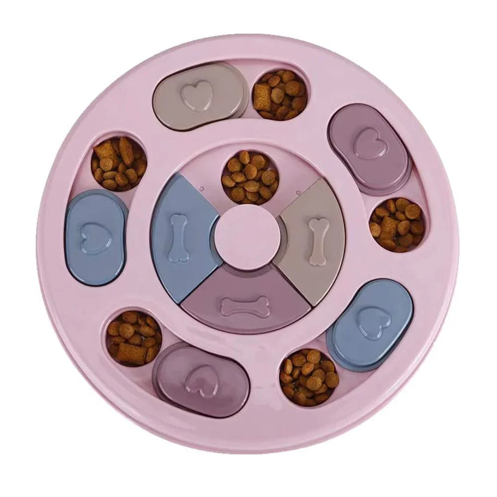 Dog Puzzle Slow Feeder - Interactive IQ Food Dispenser Bowl