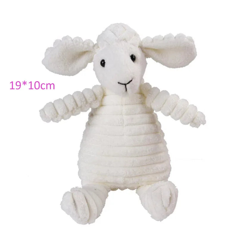 Plush Animal Dog Toy – Bite-Resistant Squeaky Corduroy Toy for Dogs