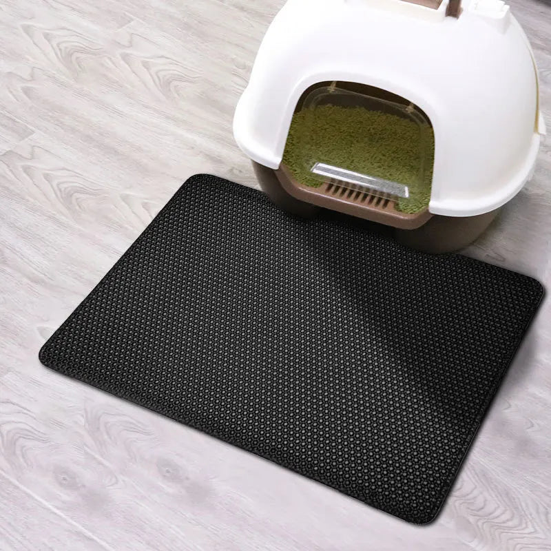 Double Layer Non-Slip Cat Litter Mat – Waterproof Pet Pad