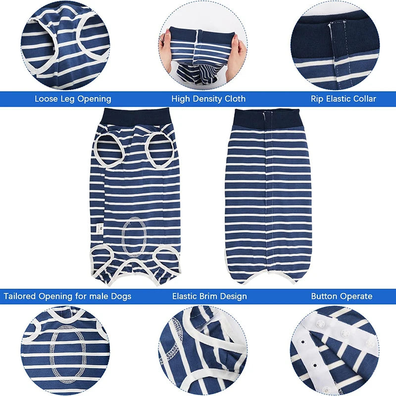 Dog Recovery Suit - Anti-Licking Surgical Onesie for Post-Surgery