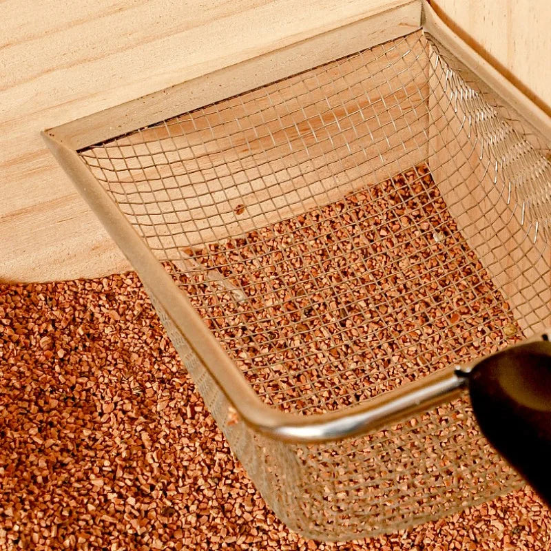 Stainless Steel Cat Litter & Sand Sifter – Fine Mesh Cleaning Scoop