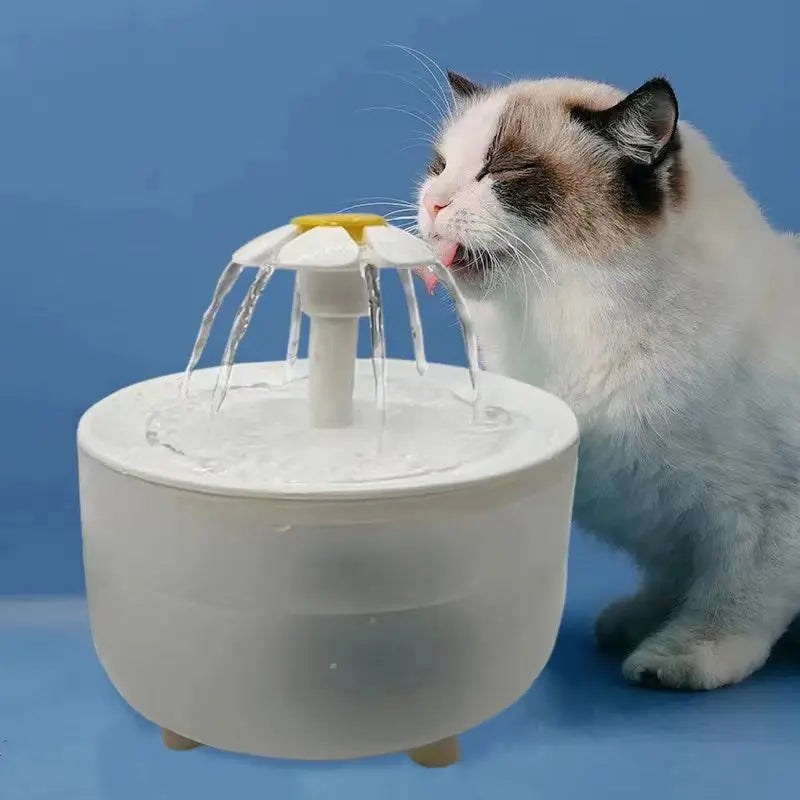 USB Cat Water Fountain, 1200mL Auto Filter, Quiet Drinking Bowl