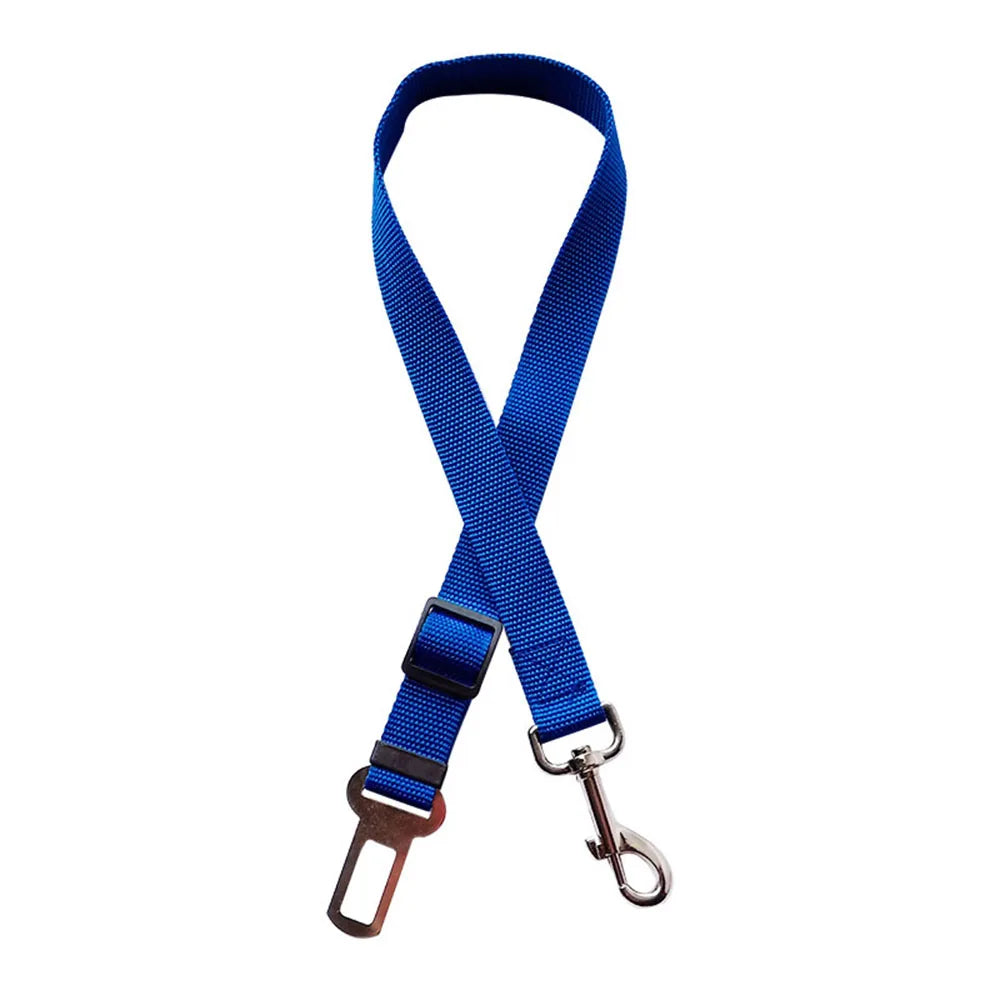 Adjustable Dog Car Seat Belt Harness – Nylon Reflective Travel Accessory