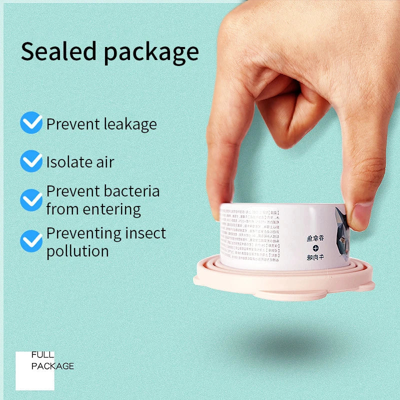 2-in-1 Portable Silicone Pet Food Sealer & Spoon Lid