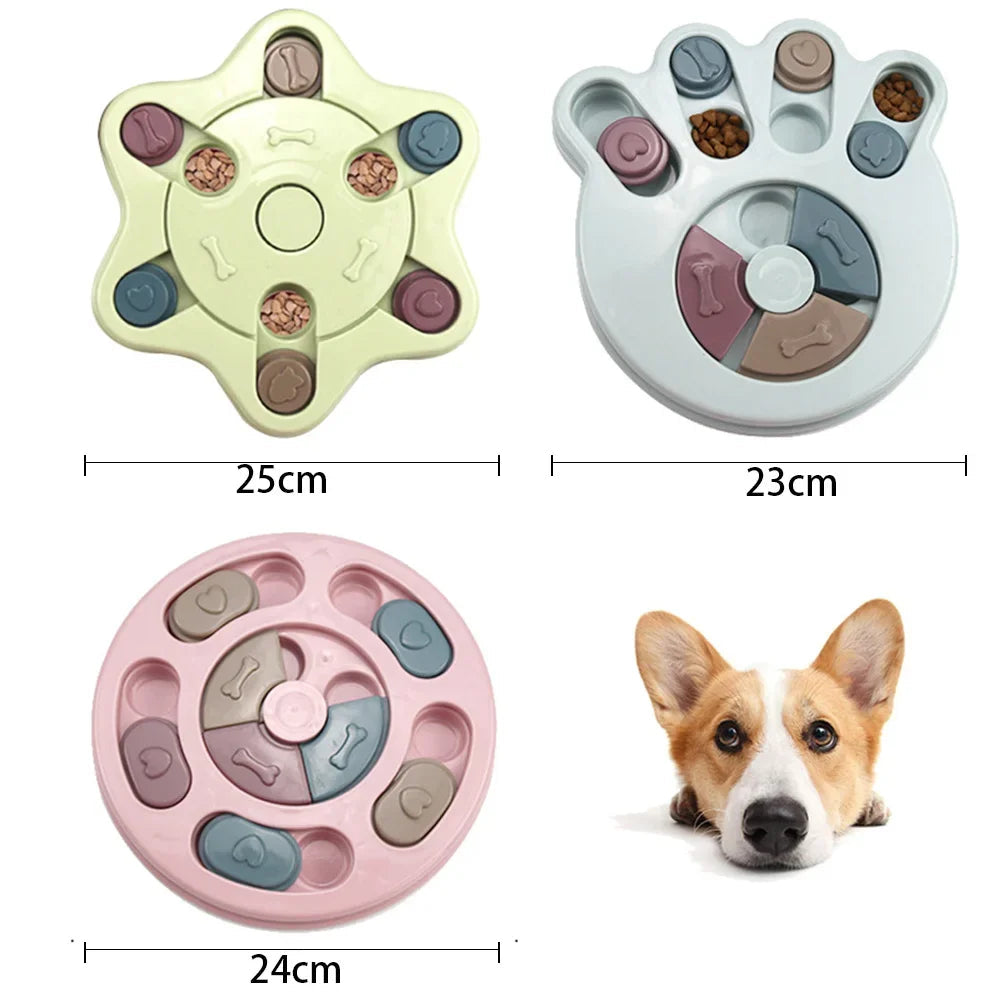 Dog Puzzle Slow Feeder - Interactive IQ Food Dispenser Bowl
