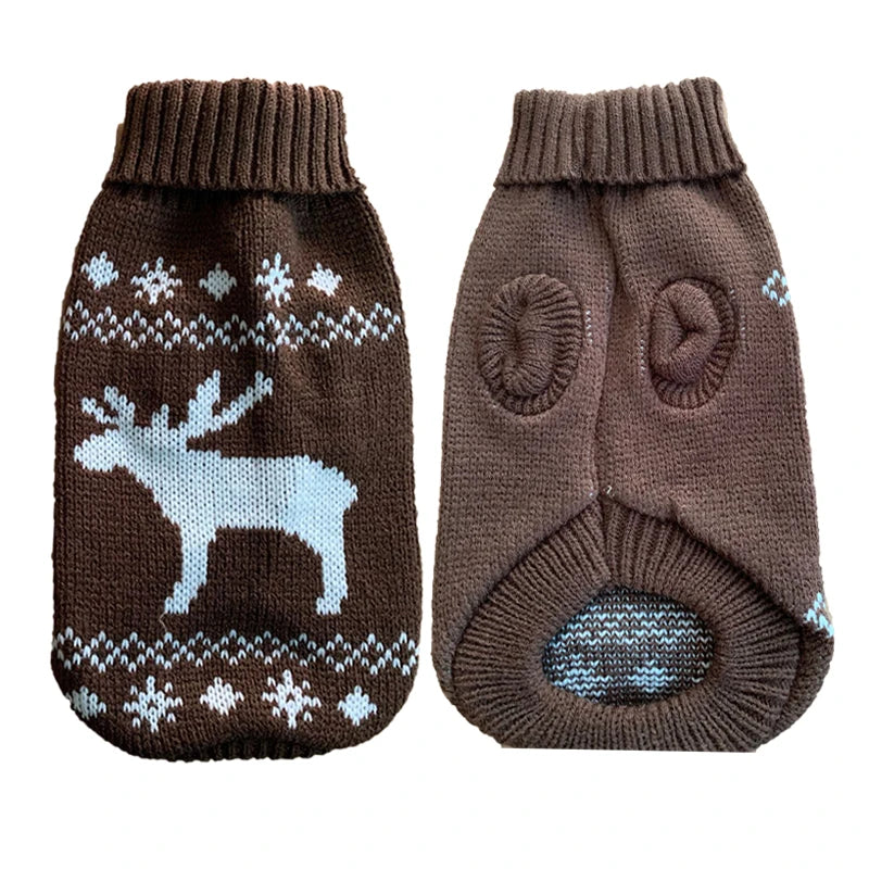 Warm Knitted Dog Sweater - Winter Clothes for Small & Medium Pets