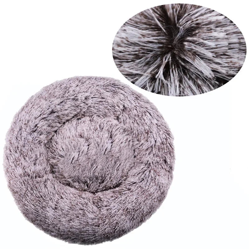 40-90cm Round Plush Pet Bed – Soft, Warm Dog & Cat House