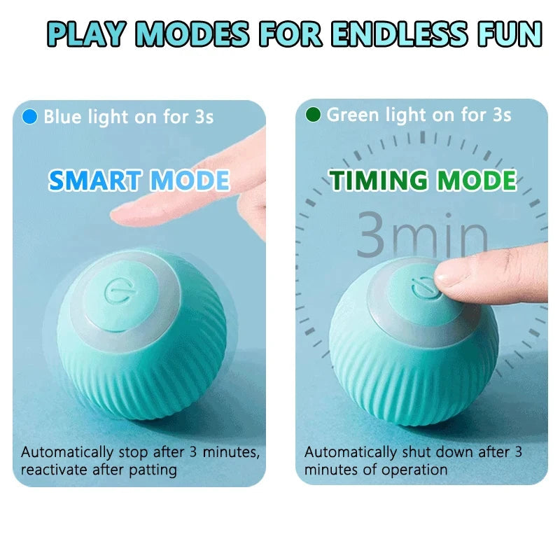 Smart Interactive Rolling Ball - Automatic Cat Toy for Indoor Play