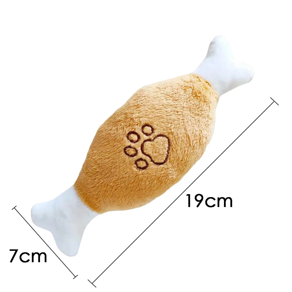 Plush Animal Dog Toy – Bite-Resistant Squeaky Corduroy Toy for Dogs