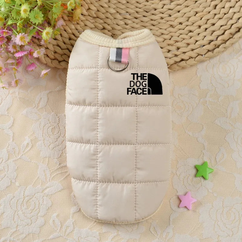 Trendy Designer Dog Coat – Winter Warm Pet Clothes for Small & Medium Dogs