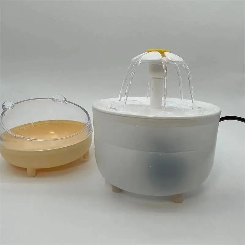 USB Cat Water Fountain, 1200mL Auto Filter, Quiet Drinking Bowl