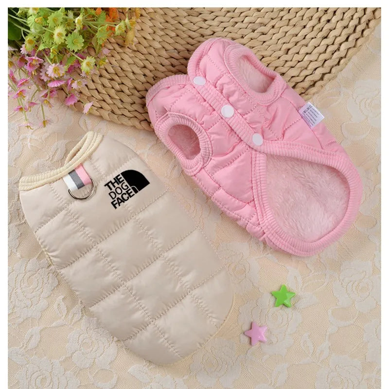 Trendy Designer Dog Coat – Winter Warm Pet Clothes for Small & Medium Dogs