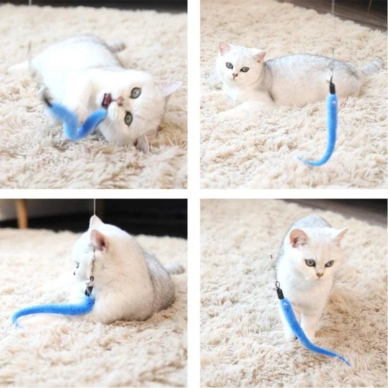 Plush Worm Cat Toy Replacement Heads - 5/6/10/11 Pcs