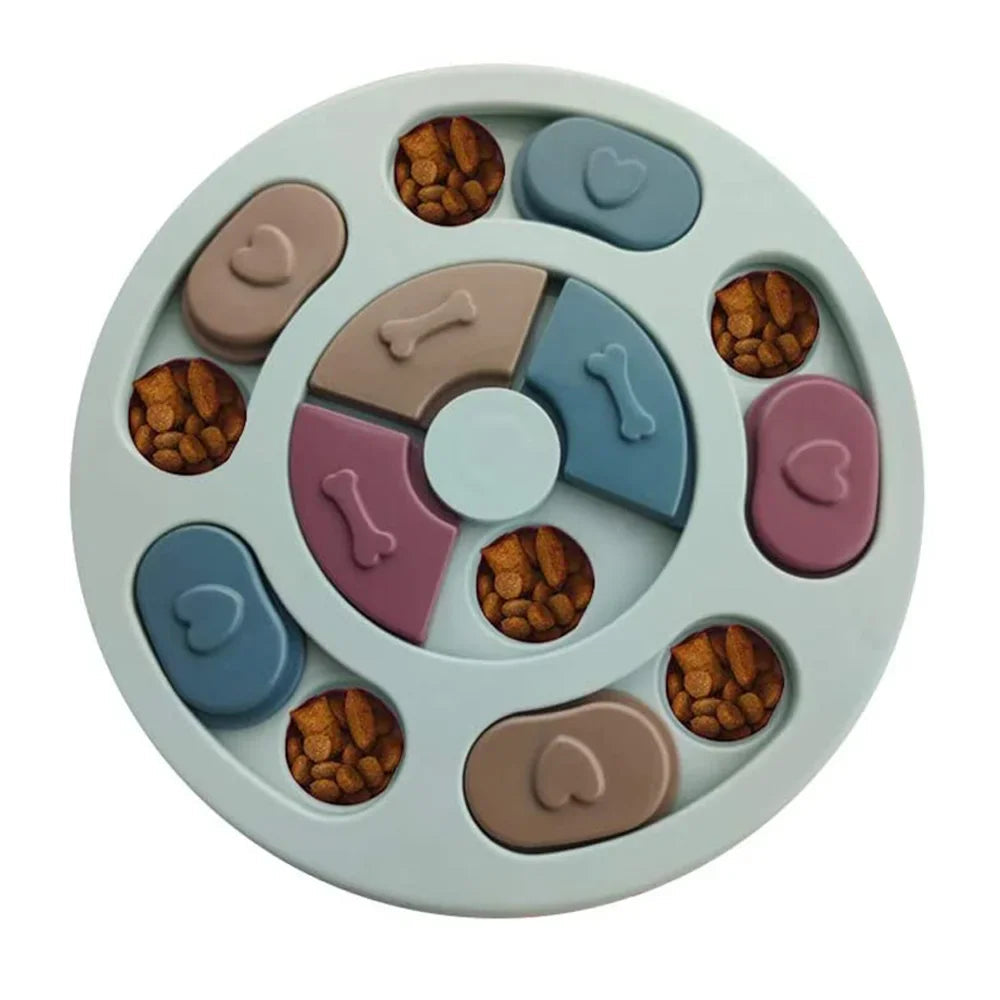 Dog Puzzle Slow Feeder - Interactive IQ Food Dispenser Bowl