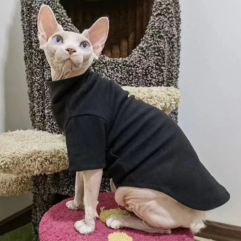 Sphynx Cat Winter Clothes – Soft Warm Pullover for Dogs & Cats