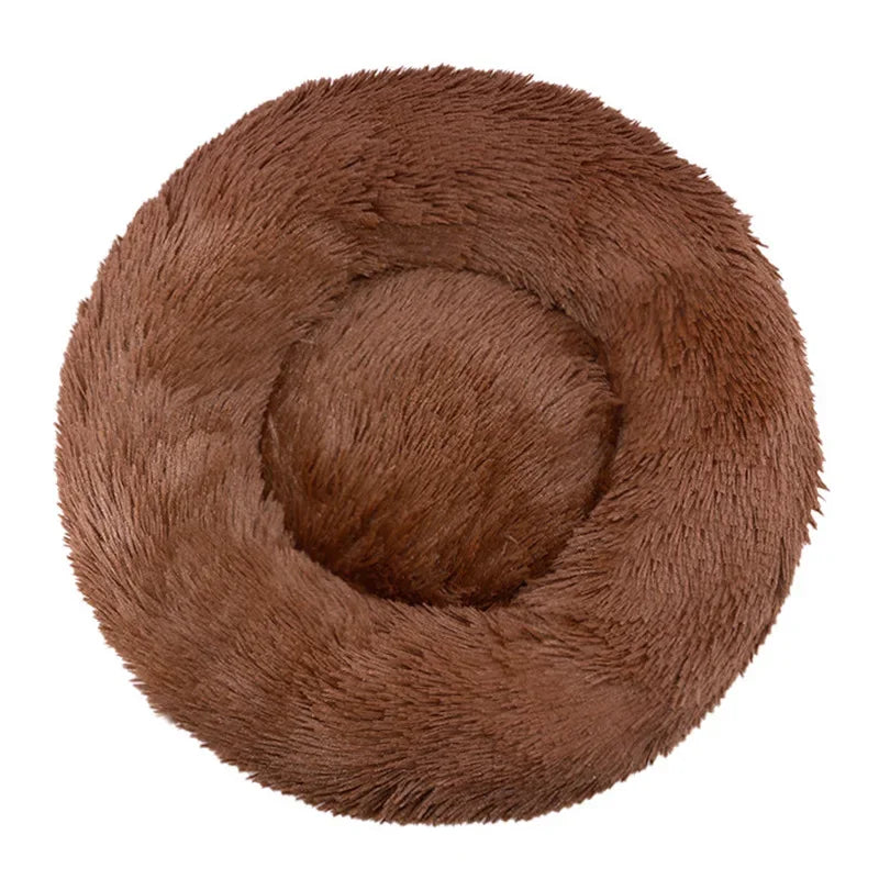 40-90cm Round Plush Pet Bed – Soft, Warm Dog & Cat House