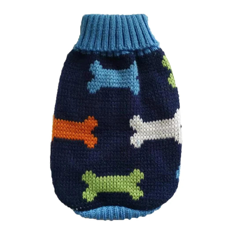 Warm Knitted Dog Sweater - Winter Clothes for Small & Medium Pets