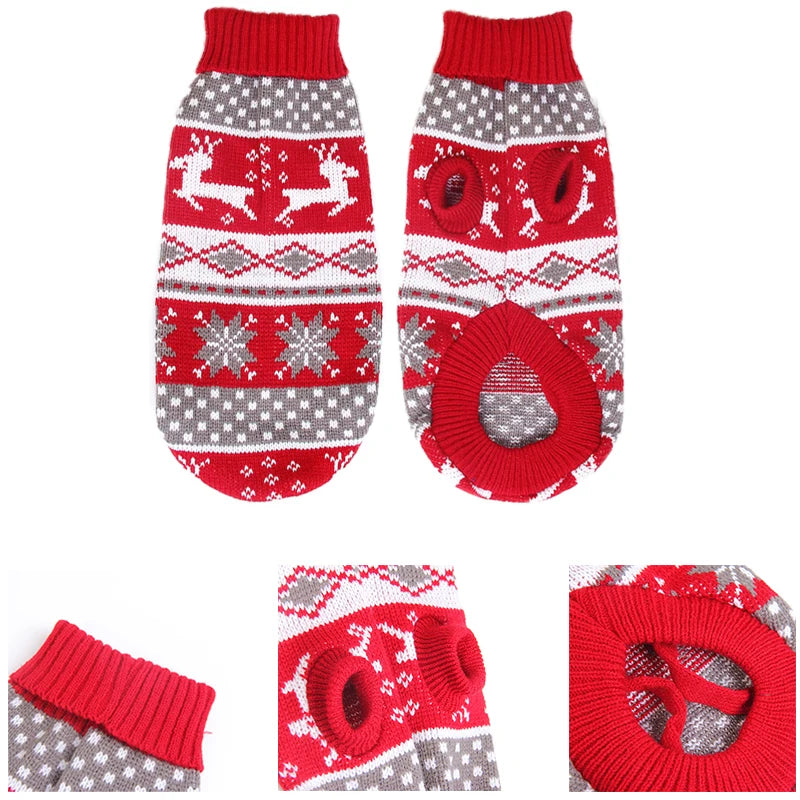 Warm Knitted Dog Sweater - Winter Clothes for Small & Medium Pets