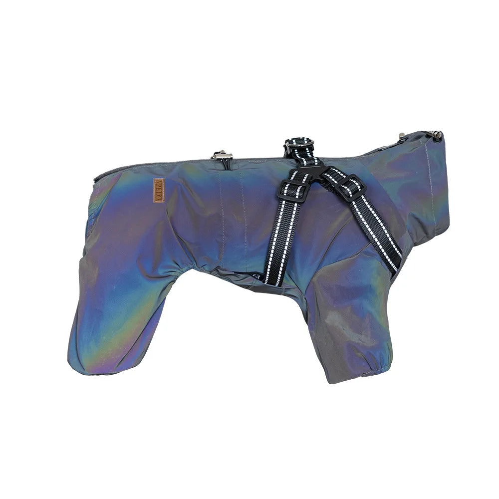 Waterproof Dog Raincoat with Harness – Reflective & Adjustable for Small/Medium Dogs