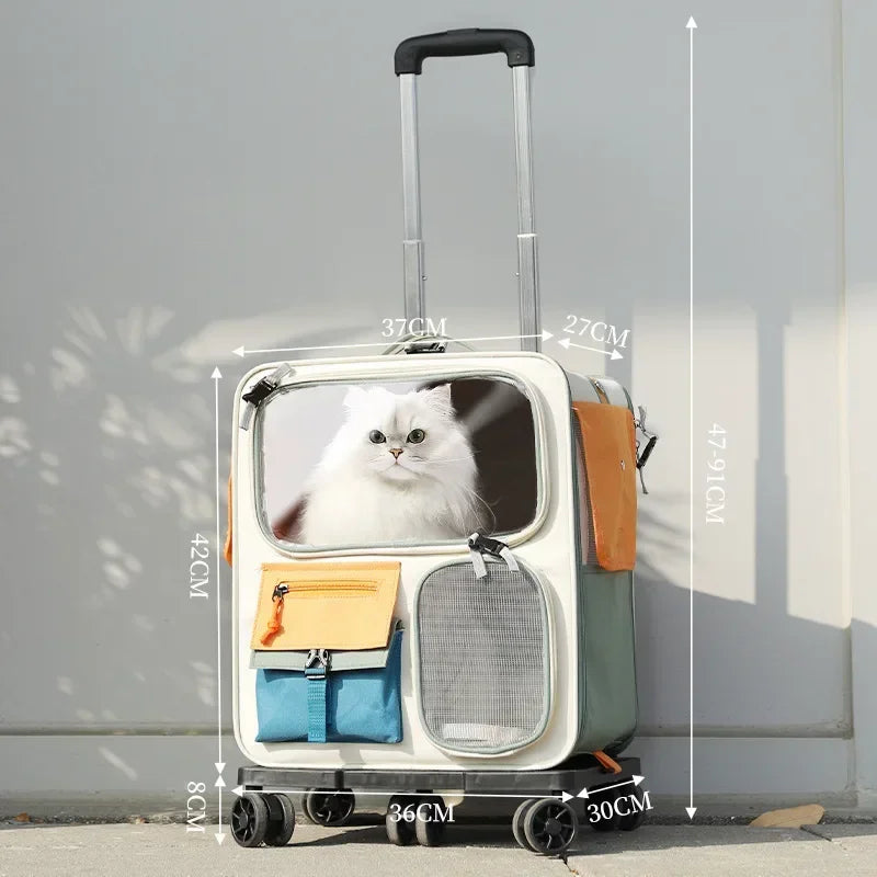 Pet Carrier Baggage Collapsible & Detachable Trolley Bag