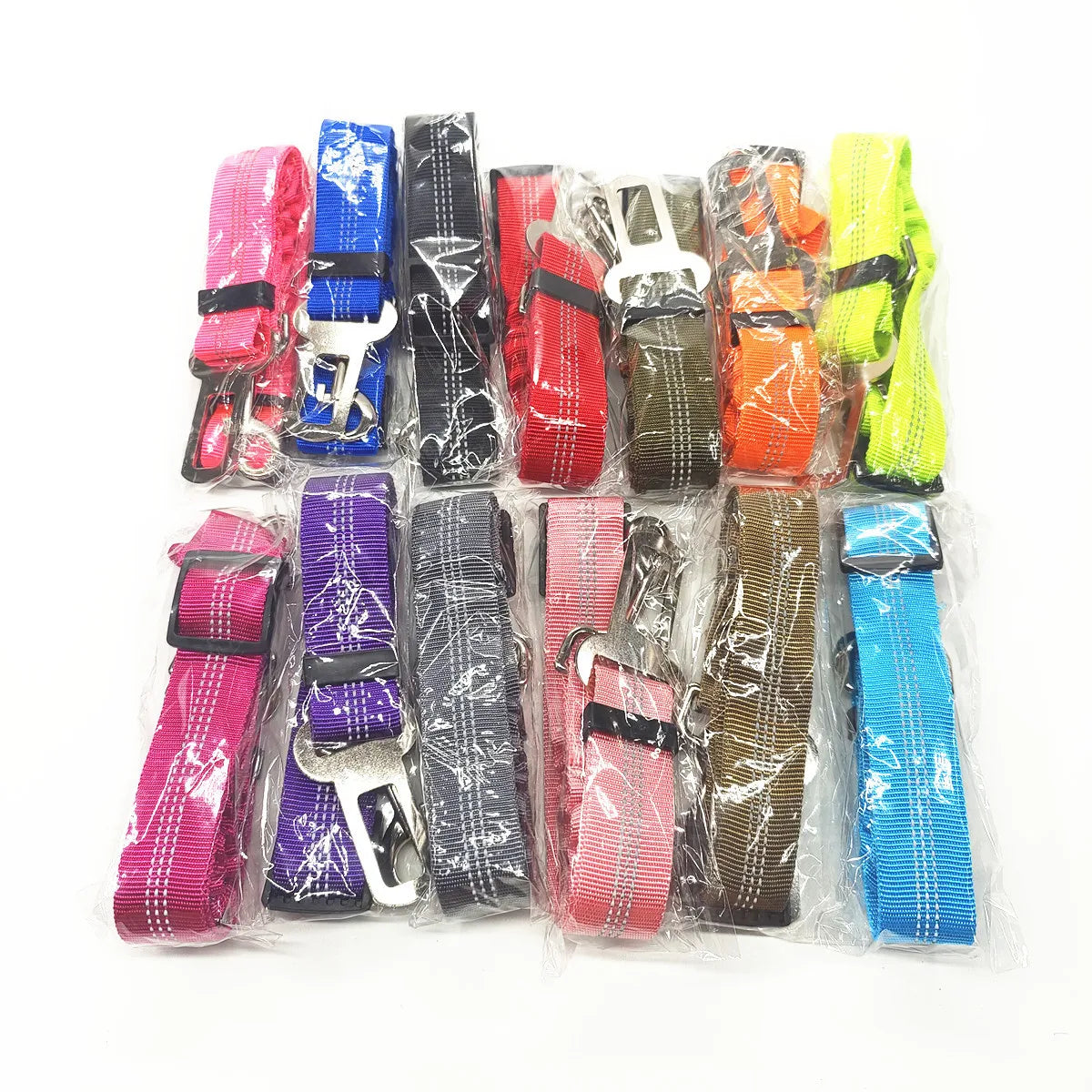 Adjustable Dog Car Seat Belt Harness – Nylon Reflective Travel Accessory