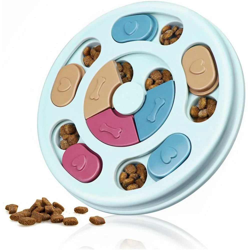 Dog Puzzle Slow Feeder - Interactive IQ Food Dispenser Bowl