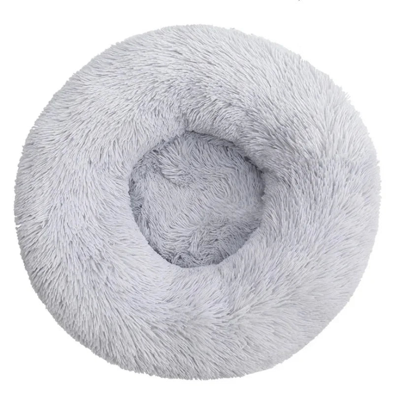 40-90cm Round Plush Pet Bed – Soft, Warm Dog & Cat House