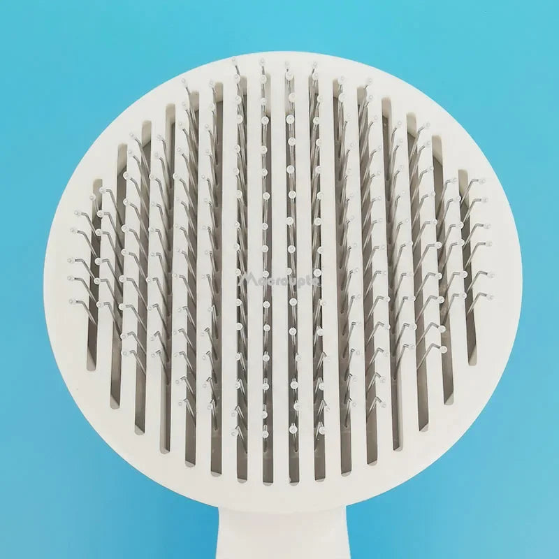 Self-Cleaning Slicker Brush for Dogs & Cats – Removes Tangled Hair & Undercoat