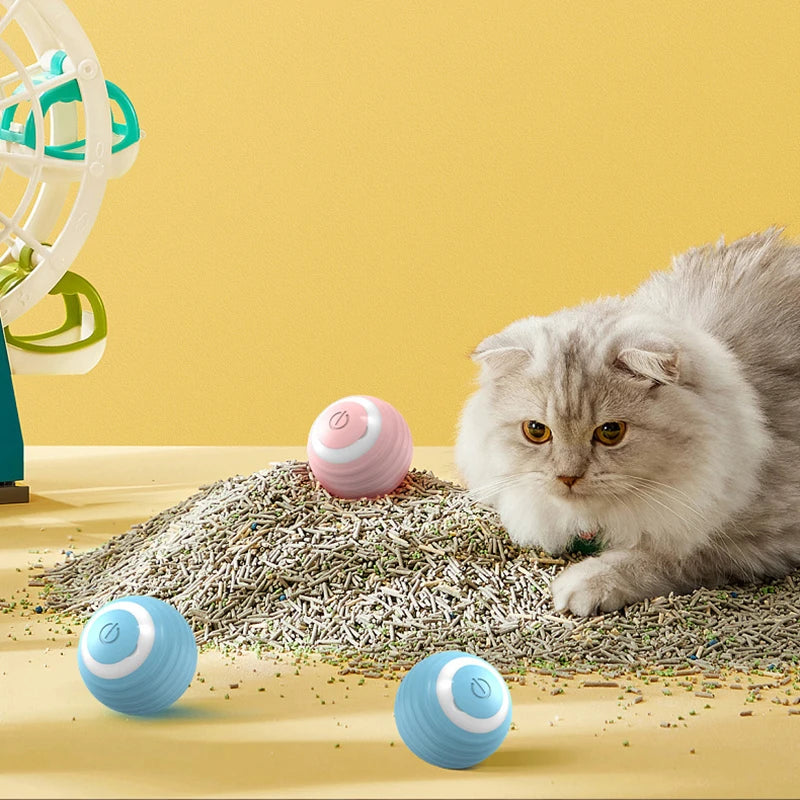 Smart Interactive Rolling Ball - Automatic Cat Toy for Indoor Play