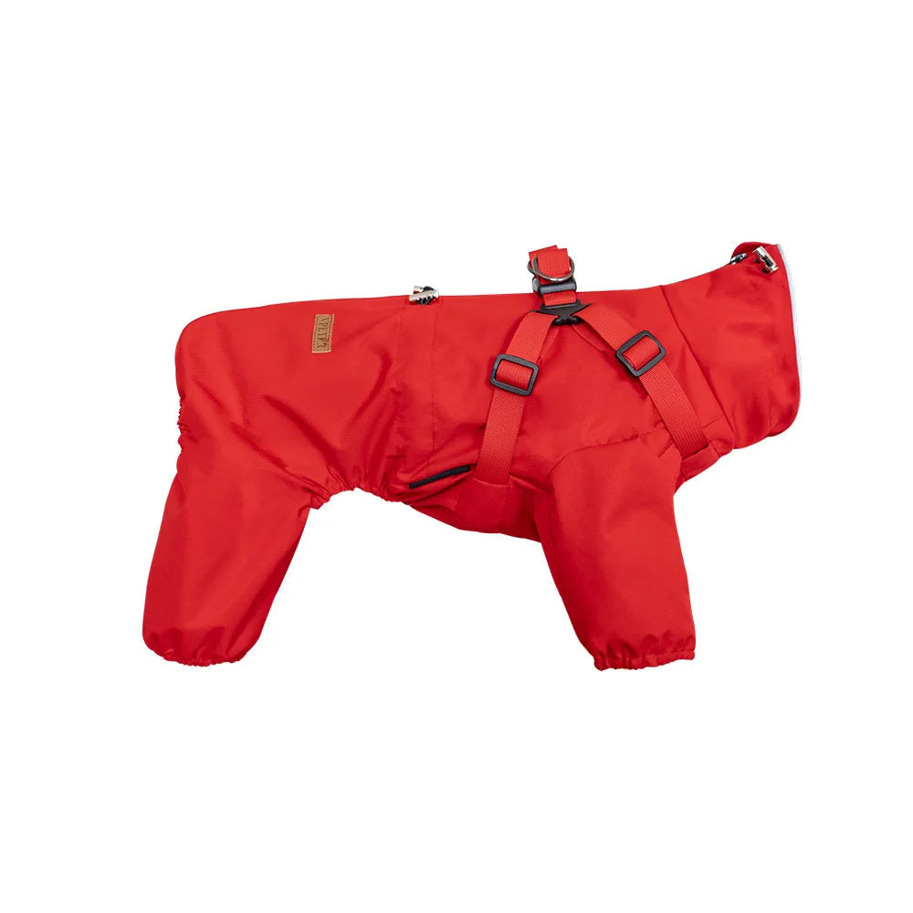 Waterproof Dog Raincoat with Harness – Reflective & Adjustable for Small/Medium Dogs
