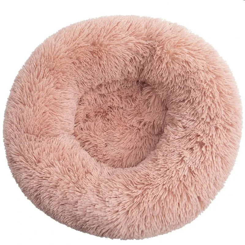 40-90cm Round Plush Pet Bed – Soft, Warm Dog & Cat House