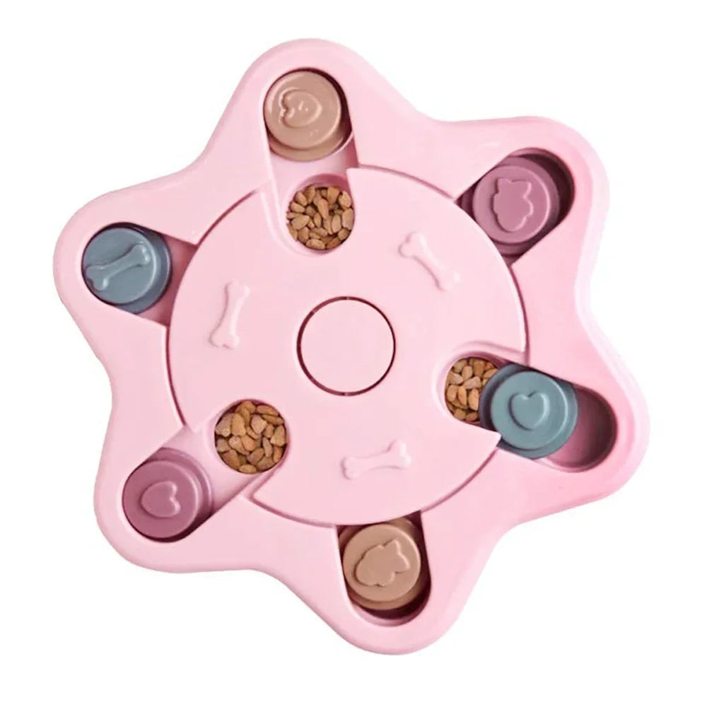 Dog Puzzle Slow Feeder - Interactive IQ Food Dispenser Bowl