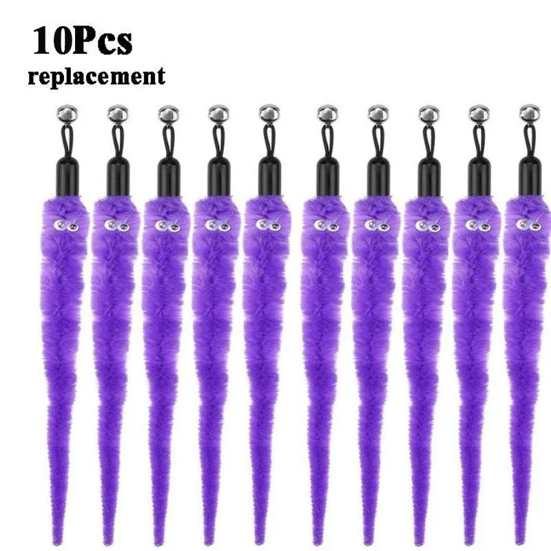 Plush Worm Cat Toy Replacement Heads - 5/6/10/11 Pcs