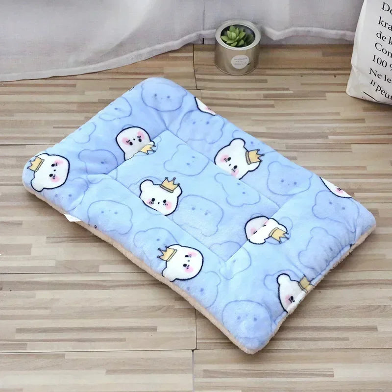 Soft Plush Cat Bed Mat - Warm Cushion for Cats & Small Dogs