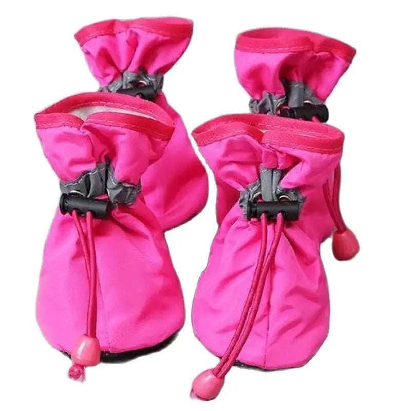 4pcs Waterproof Anti-Slip Dog Boots – Rain Shoes for Small Pets