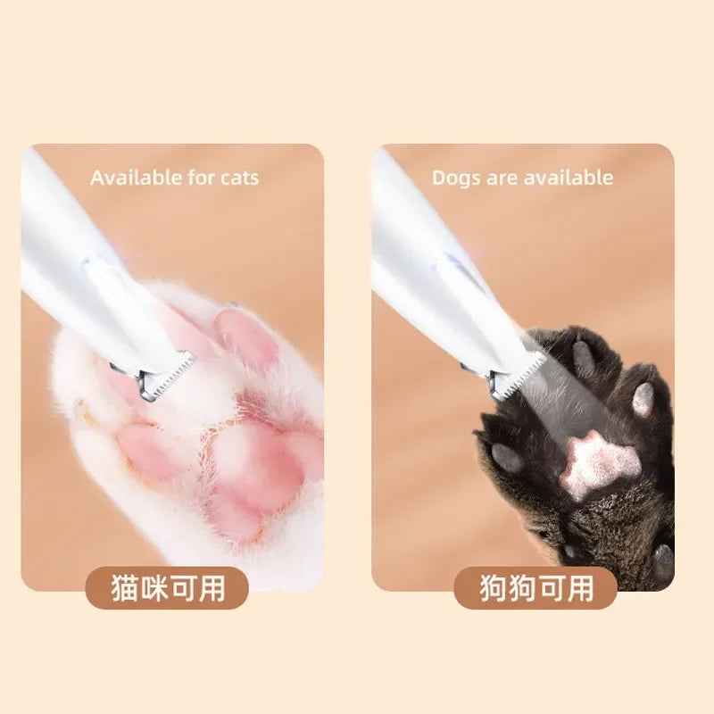 LED Dog Paw Trimmer – Waterproof Pet Hair Clippers with LED Display & Wide Blade