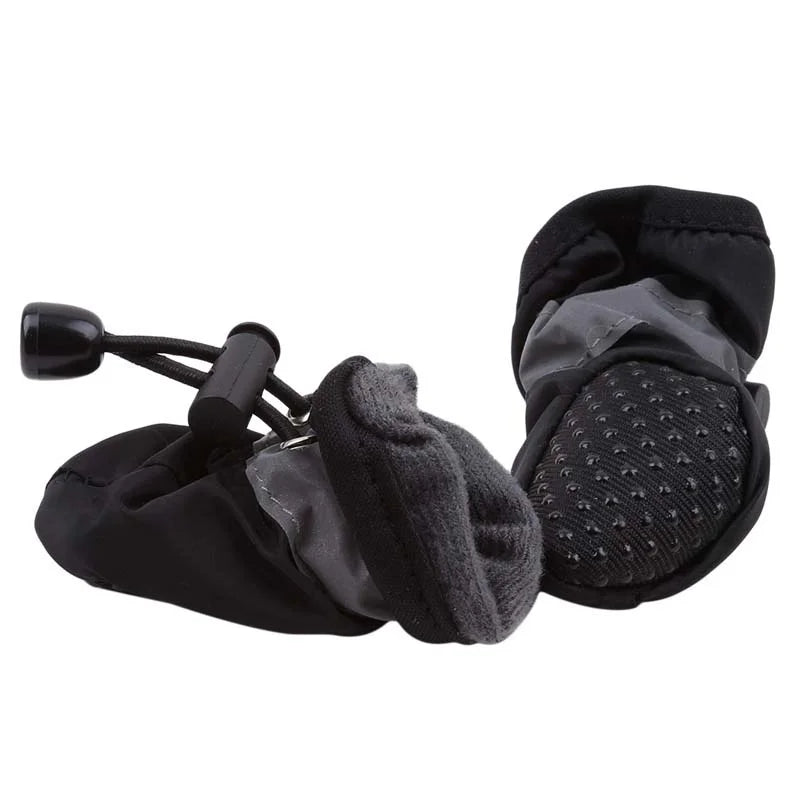 4pcs Waterproof Anti-Slip Puppy Boots - Winter Dog Footwear for Prewalkers