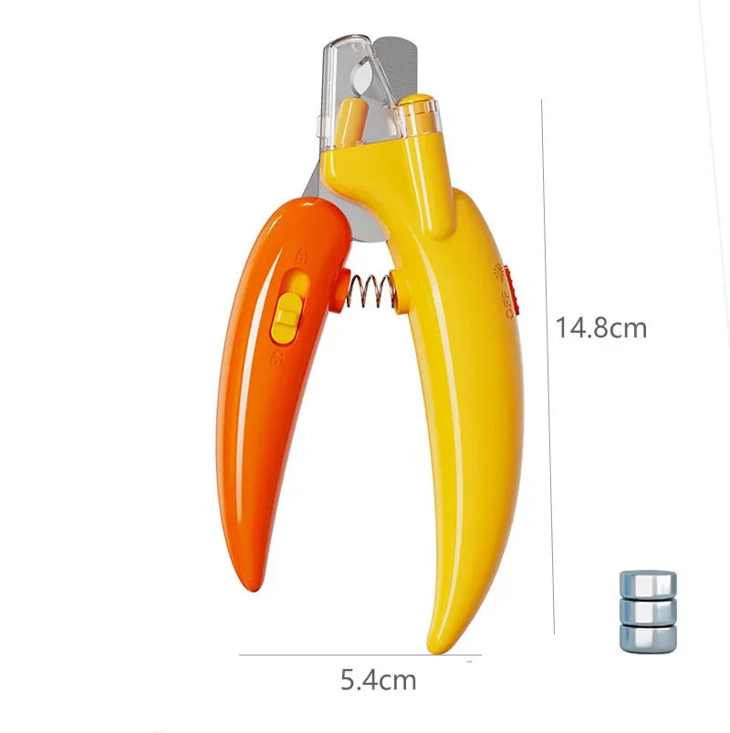 Pet Nail Clippers with LED Light – Professional Grooming Scissors for Dogs & Cats
