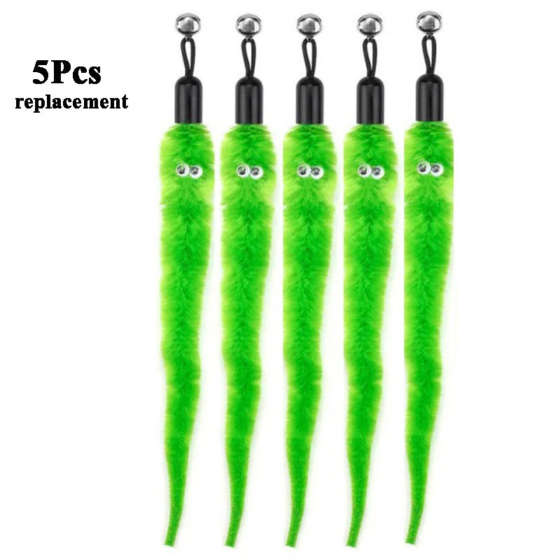 Plush Worm Cat Toy Replacement Heads - 5/6/10/11 Pcs