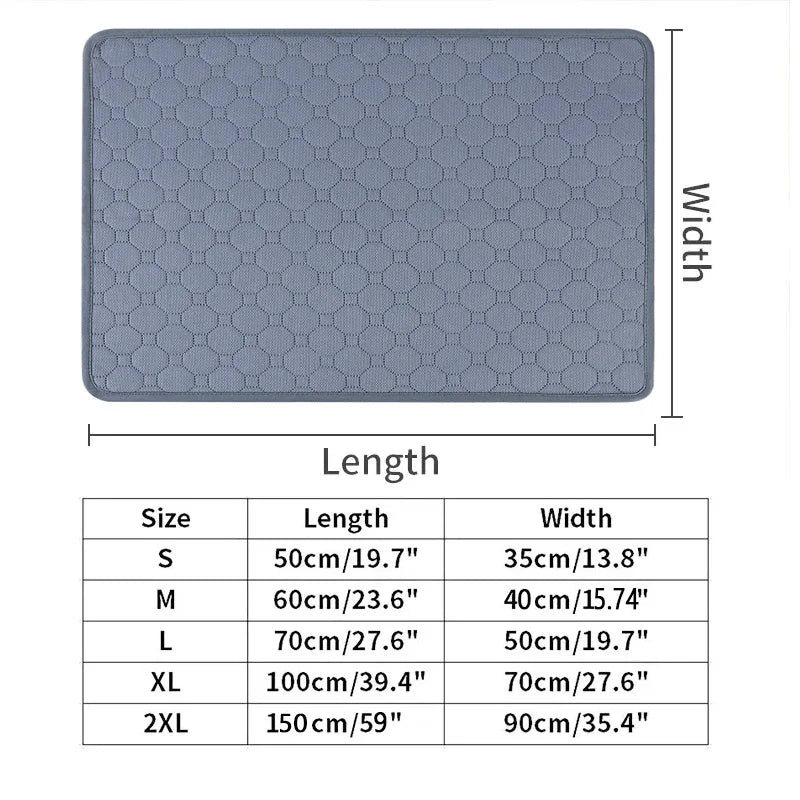 Washable Dog Pee Pads - Reusable, Non-Slip Training & Bed Mat